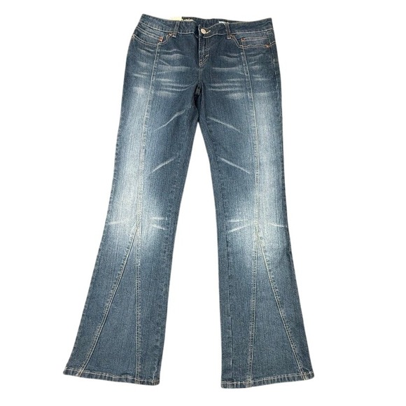 Azzure Love Life Denim Denim - Azzure Love Life Denim Women Flare Jeans Panna Blue Seam Detail L3148 Size 30